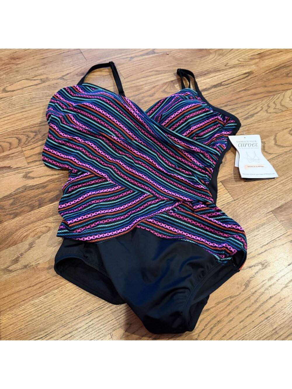 Embrace Your Curves Womens 2X One Piece Swimsuit New